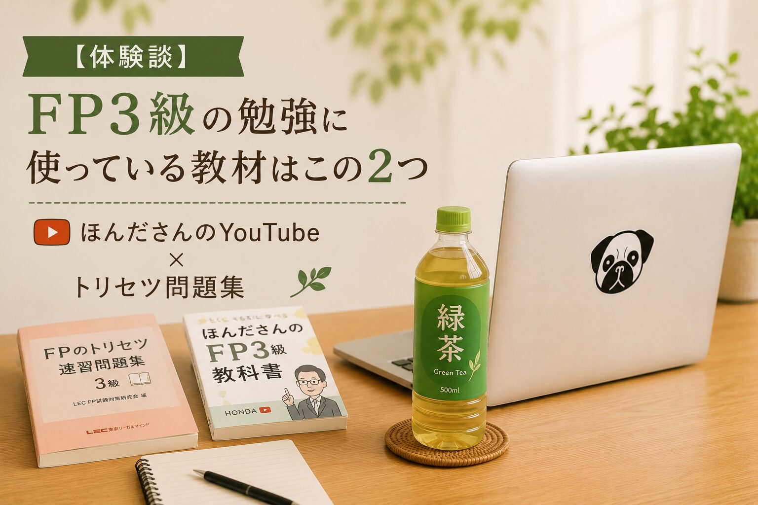 【体験談】FP3級の勉強に使っている教材はこの2つ|ほんださんのYouTube×トリセツ問題集